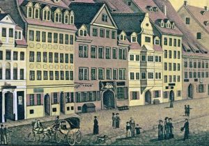 Der Gasthof "Zu den drey Schwanen" am Leipziger Brühl